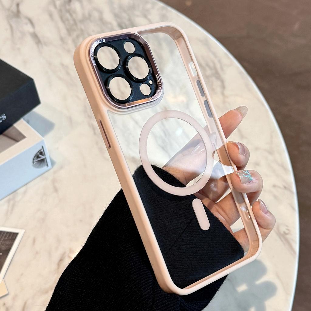 Applicable To IPhone16 Apple 14promax Mobile Phone Case Magnetically Absorbs New 13 High End 11 Metal Lens 12 Trend