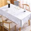 Simple Solid Color Tablecloth Waterproof And Oil-Proof Pvc Tablecloth Wind Hotel Dining Table Cloth Simple And Elegant Blue Fabric