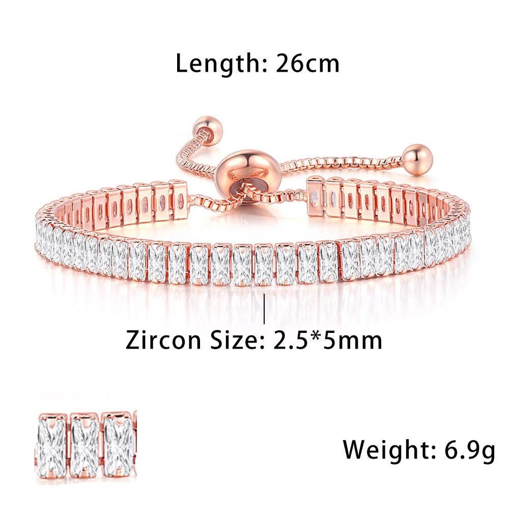 Fashionable Zircon Tennis Bracelets for Women Dazzling Various Shape Crystal Chain On Hand Trend Sexy Party Accessories Jewelry
