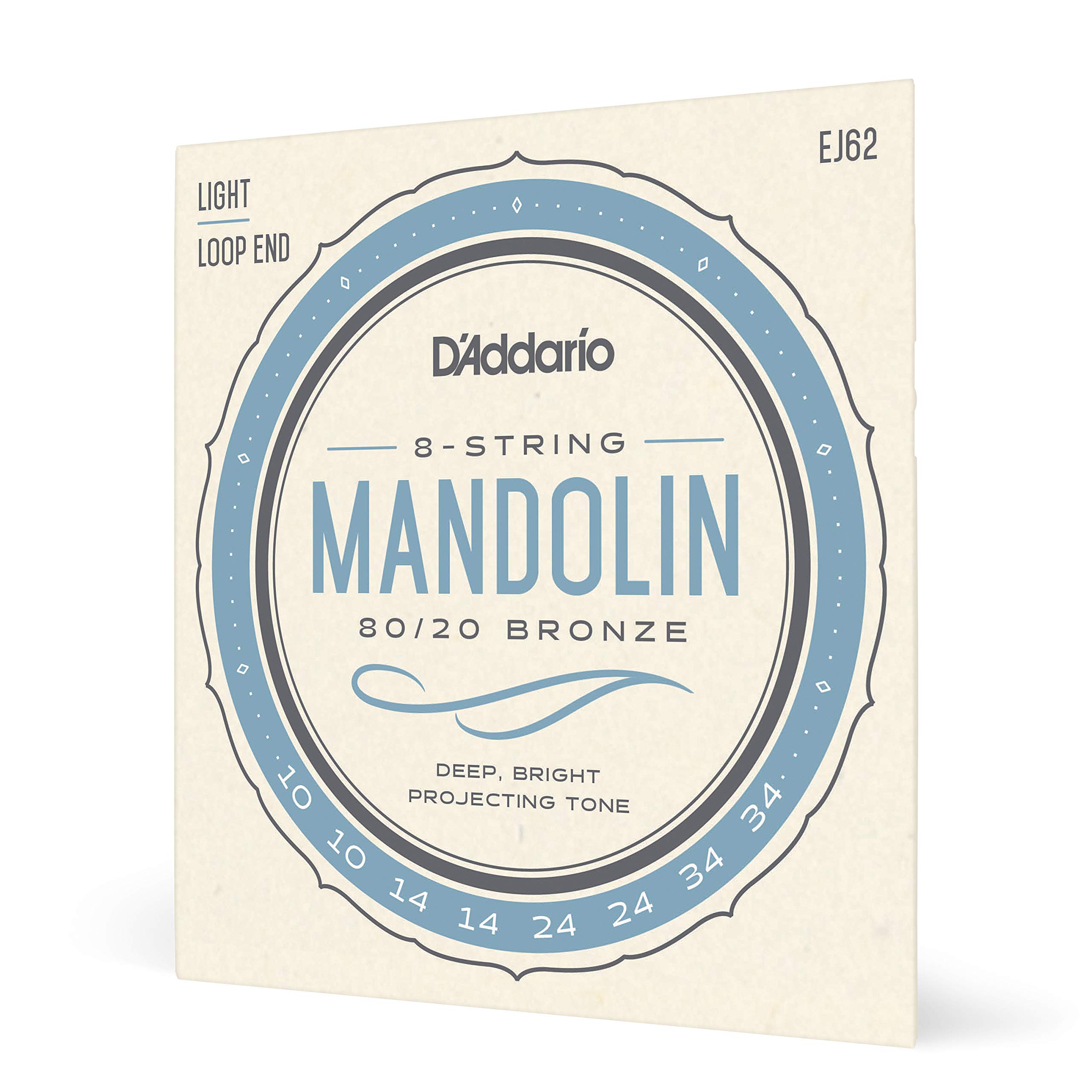 

D Addario Mandolin Strings, 8020 Bronze Light, .010-.034, EJ62
