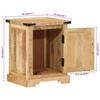 VidaXL Table de chevet 40x35x50 cm bois de manguier massif, armoire, meubles de chambre, support téléphonique, armoire 372717