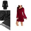 Elegant Women Sexy V-neck Long Sleeve Summer Slim Bodycon Cocktail Mini Dress For Parties