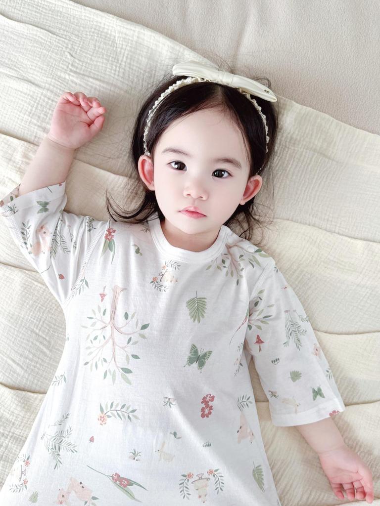 Summer Seven-Sleeve Cotton Romper for Newborns - Cute, Light Pullover