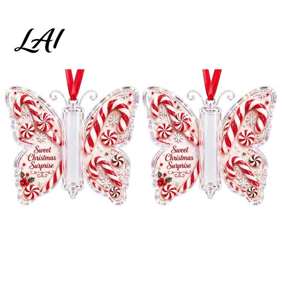 Decorative Ornaments for Parties Butterfly Cash Gift Ornament Christmas Money Holder Hanging Decor with Holiday Decorations Festive Print,