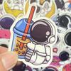 Adorable Astronaut & Planet Stickers for Pencil Cases, Phones, Notebooks, Tablets, and Cups - Waterproof & Cartoon Style