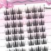 Camellia Series Large Capacity Eyelash Book Manga False Eyelashes Natural Long Curled Thin Stem Segmented False Eyelashes