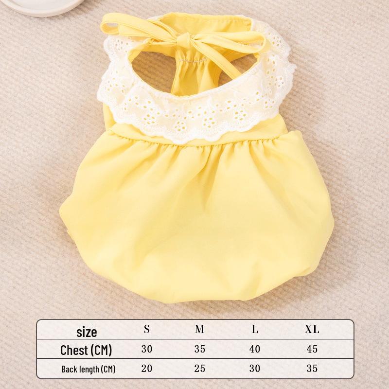 

Летняя юбка принцессы-тыквы для маленьких собак и кошек M жёлтый