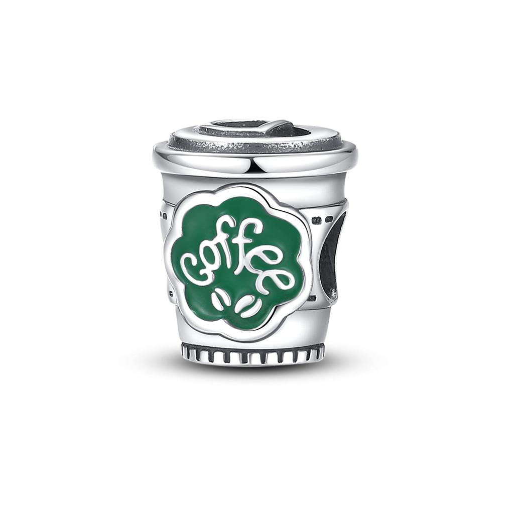 Kaffeebecher Anhänger Kupferperlen für Frau Passend für Original Armband Herstellung Modeschmuck