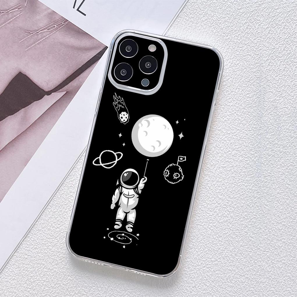 Moon Astronaut Stars Sky Universe Galaxy for Motorola Moto Edge 40 Pro 30 neo 20 Fusion Ultra G200 E22 E40 E30 E22I Phone Case