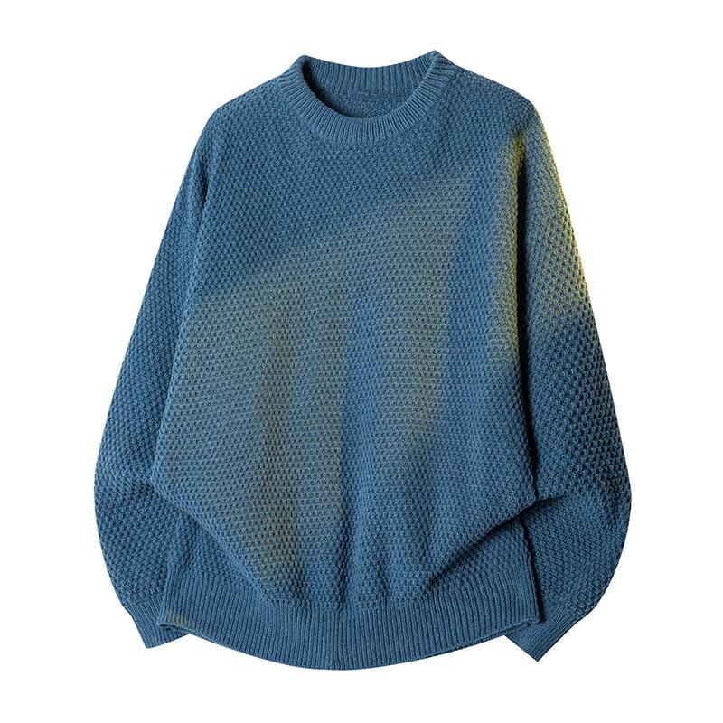 

Мужской теплый модный универсальный большой размер толстый свитер мягкий высококачественный тканевый свитер свободный повседневный спортивный трикотажный свитер с длинными рукавами 6XL синий