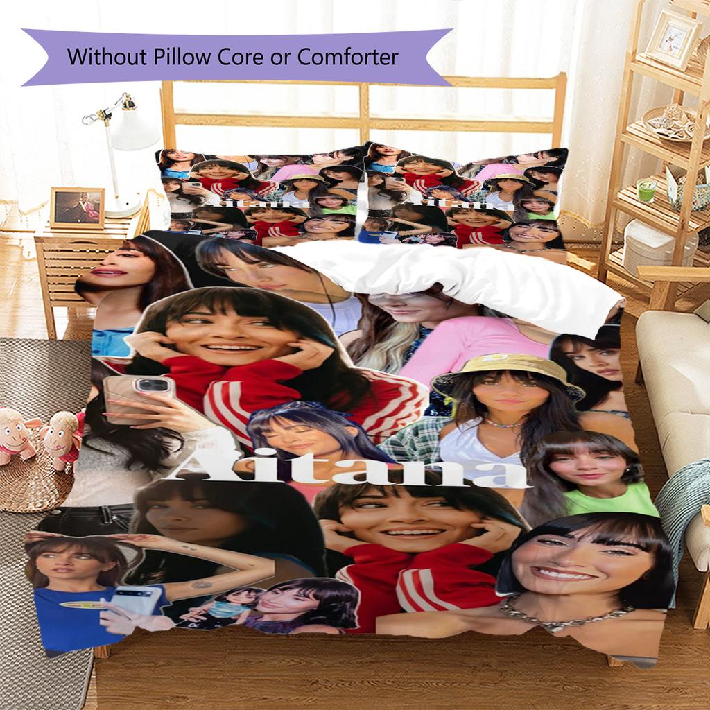 Aitana Pattern Bedding,Quilt Set Quilt Cover Pillowcase Home Birthday Gift (1 * duvet cover + 2 * pillowcase, without core)