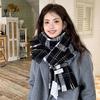 Japanese and Korean Checkered Scarves Women's Checkered Scarves Warm Scarves