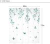 Blumen Schmetterling Duschvorhang Minzgrüne Blumen Und Schmetterlinge Badezimmer Deko Frühling Design Wasserdichtes Gewebe Eleganter Stil