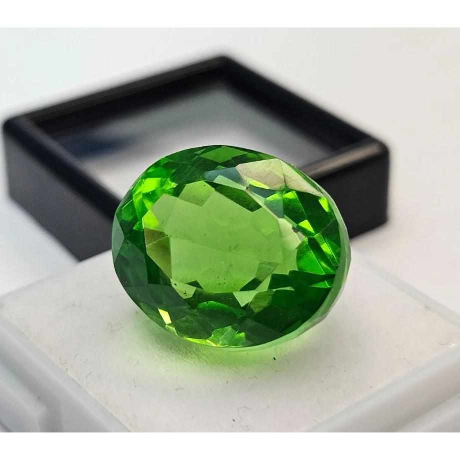 Natural Green Peridot 16+ Ct Oval Cut Certified Fabulous Loose Gemstone