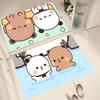 Cartoon Couple Bear Yier Bubu Floor Mat Suitable For Living Room Kitchen Bathroom Non-slip Mat Household Foot Mat