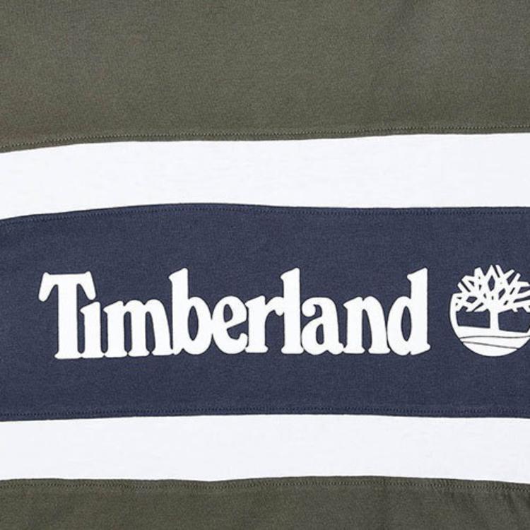 Timberland Colorblock Kurzarm T-Shirt Herren Tops Armeegrün A22S1Z29