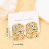 European and American Gold-plated Stud Earrings Love Geometric Fashion Niche Design Acrylic Retro Women's Earrings