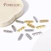 DIY Beading Jewellery Making Components 3 Holes Separators for Beads,18K Gold Plated Inlaid Zircon Beads Spacer Bar Separators