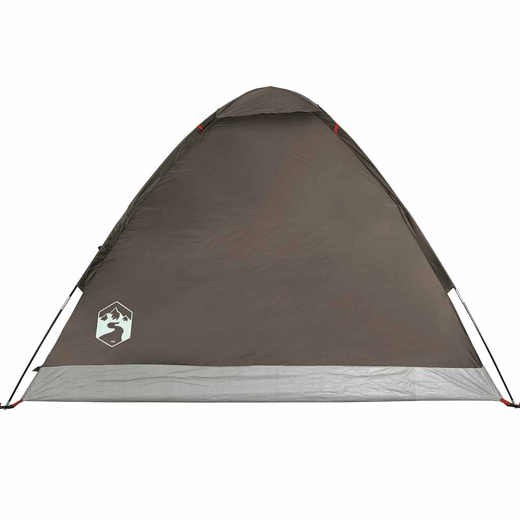 Dome Camping Tent for 4 Persons Brown Waterproof