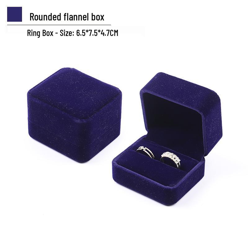 Rounded Corner Plush Jewelry Storage Box for Bracelets, Rings, and Necklaces