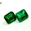Green Emerald 18.8Ct CERTIFIED Natural Emerald Cut Pair Colombian Loose Gemstone Emerald -123