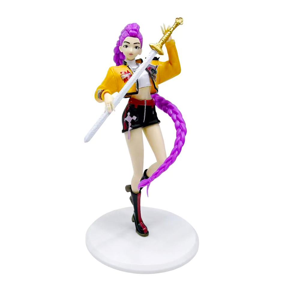 In Stock Kpop Demon Hunters Figure 19CM Huntrix Figures Toy Rumi Mira Zoey Sussy Figurine Anime Peripheral Model Desktop Gift