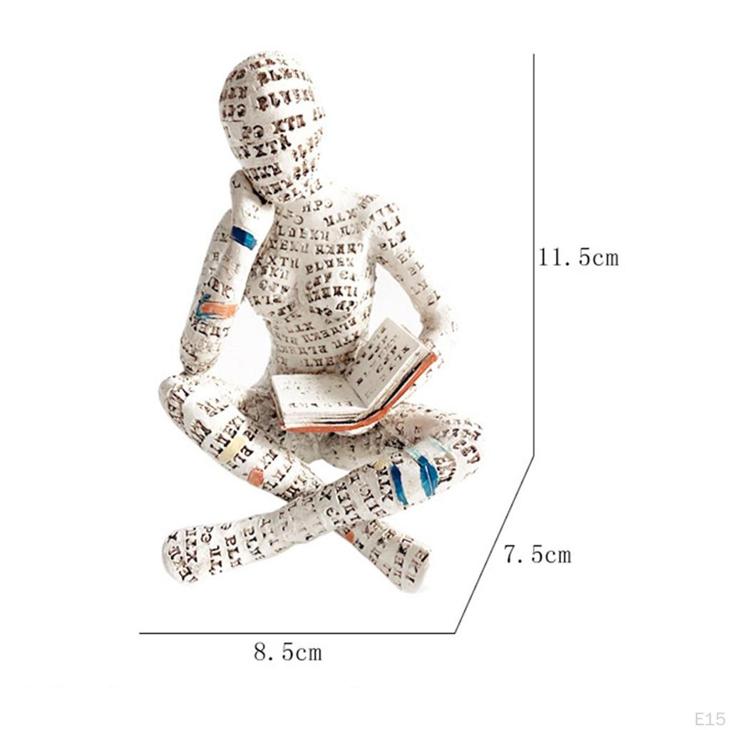 Reading Women Figurine Abstract Statue for Bookshelf Decor Birthday Gift Style A