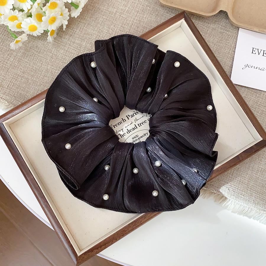 

Супер Сказочный Бисер Сетчатая Пряжа Резинка для Волос в Виде Толстой Кишки Плиссированная Текстура Хвост Головной Цветок Шнурок для Волос Высококлассный Ободок Головной Убор