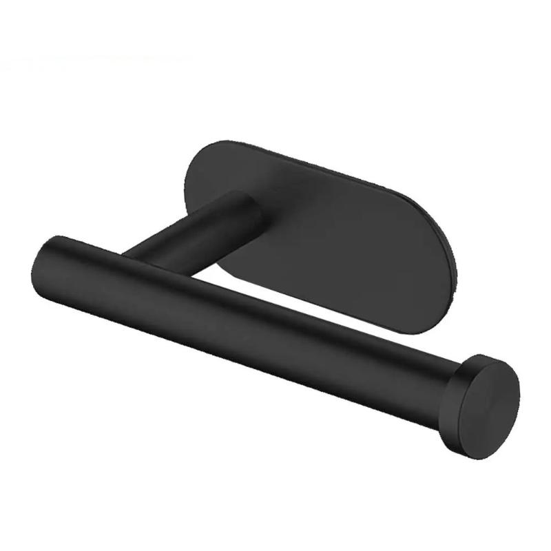 Stainless Steel Paper Towel Holder Adhesive Toilet Roll Paper Holder No Hole Punch Kitchen Bathroom Toilet Lengthen Storage Rack