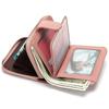 Genuine Leather Wallet Women's Short Fashionable Clutch Purple Zipper Hand-held Card Holder Bag Coin Purse