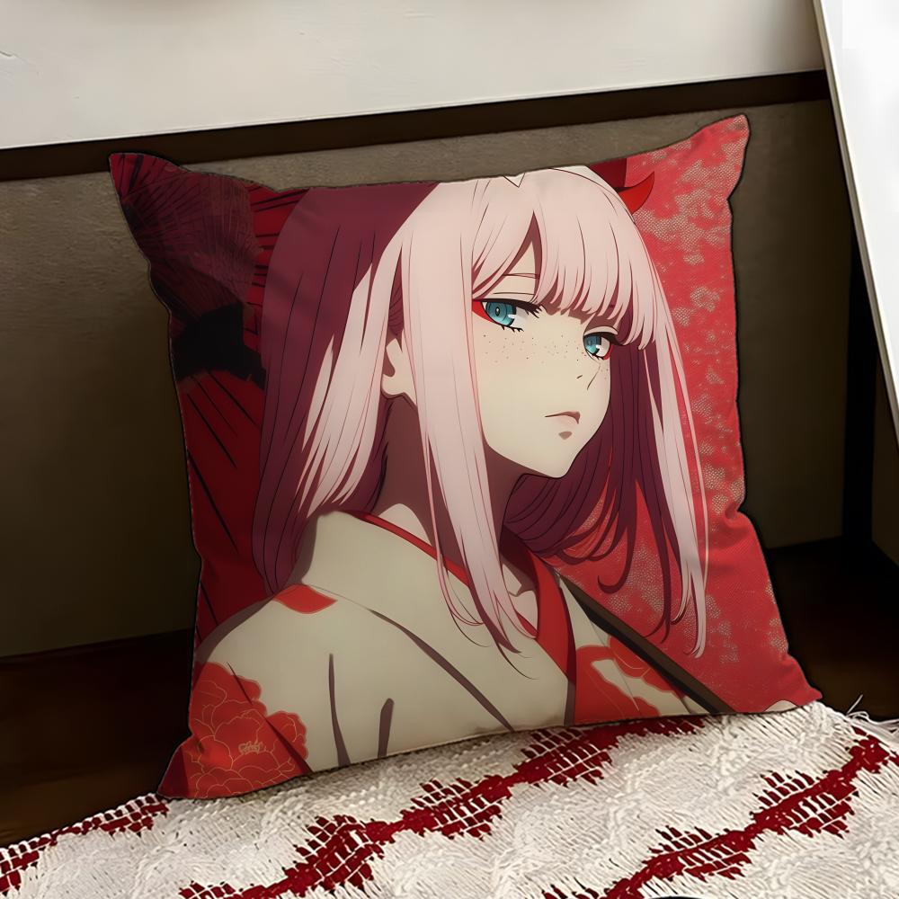 

DDARLING in the FFRANXX Аниме Наволочка Двусторонняя Мягкая Прочная Наволочка для Подушки Дом Автомобиль Многоцелевое Использование для Ежедневного Комфорта 30X30cm