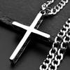 316L Stainless Steel Solid 3D Cross Pendant Necklace for Men Jewelry Accessories