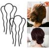 10 Stück Haar-U-Klammern Metall Schwarz Beschichtet Französischer Vintage Stil U-förmige Haarnadeln für das Haarstyling
