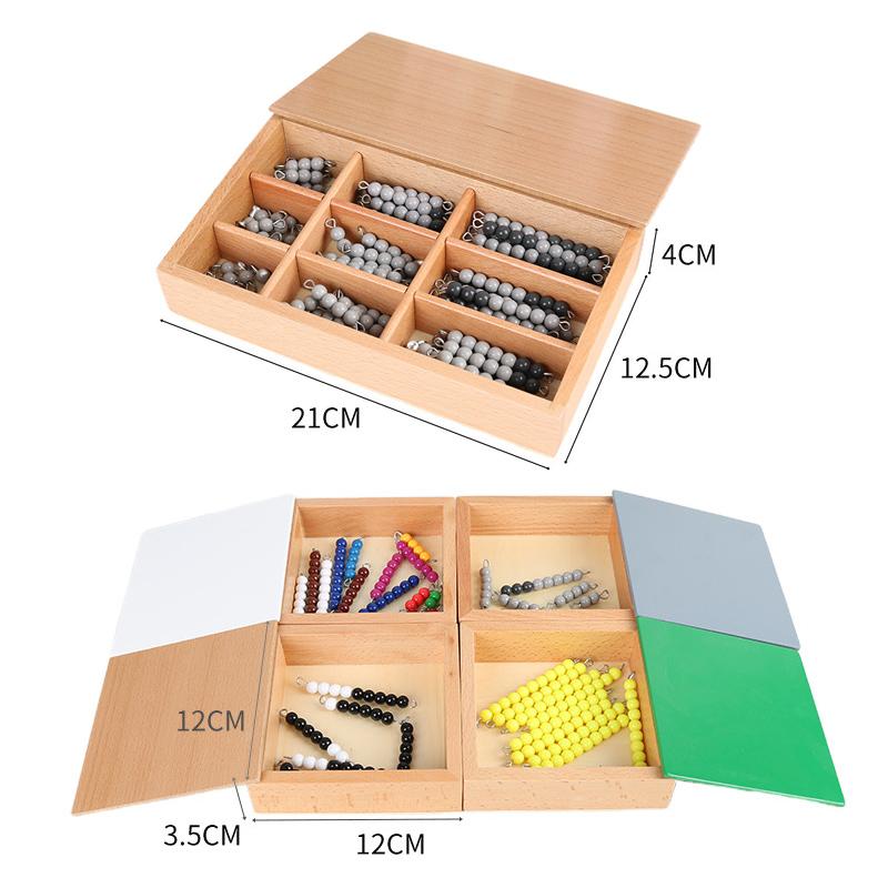 Arithmetic Beaded Mathematical Toy Montessori Black/Gray/Color Beaded Stick Boxed Mathematical Operation Learning Teaching Aids