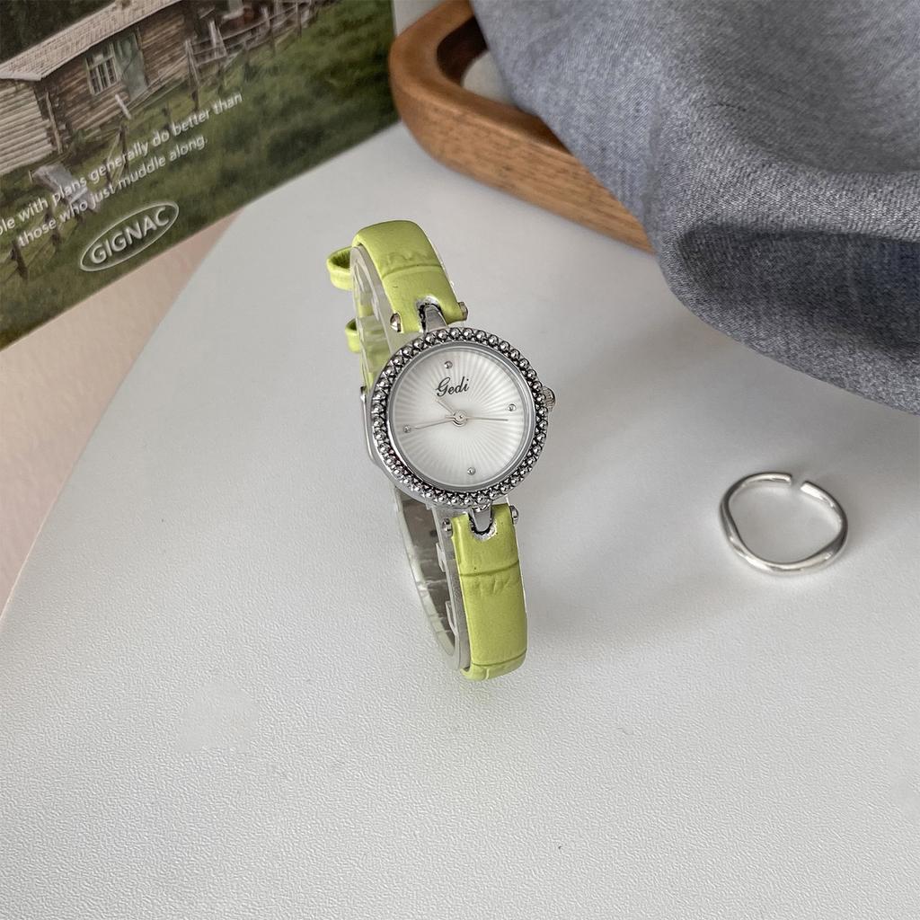 NEW Retro Elegant Women's Watch with Stylish Ray Pattern Dial, Genuine Leather Strap, Quartz Women's Watches Women's Gift