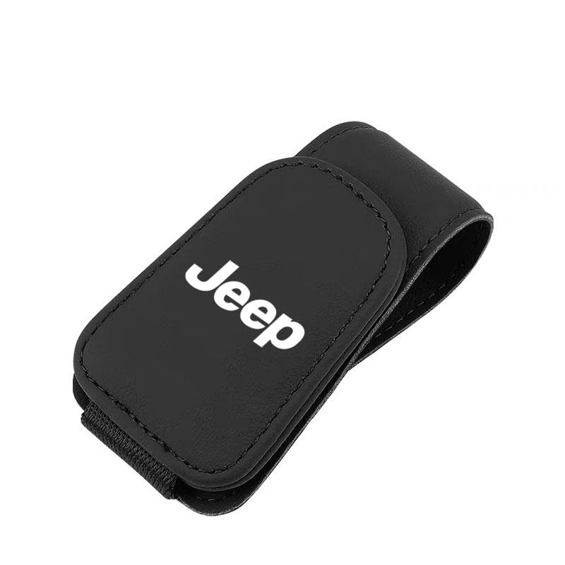 DAIFFT1 Car Glasses Clip Sun Visor Hanger Clip Ticket Card Clips For Jeep TRAILHAWK COMMANDER LIBERTY Wrangler Lanyard Car Accessories