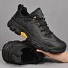 Fashion Outdoor Soft Sole Lace Anti-collision Camping Hiking Shoes Men Genuine Leather Sports Man Casual Shoes Walking Climbing Ootwear
