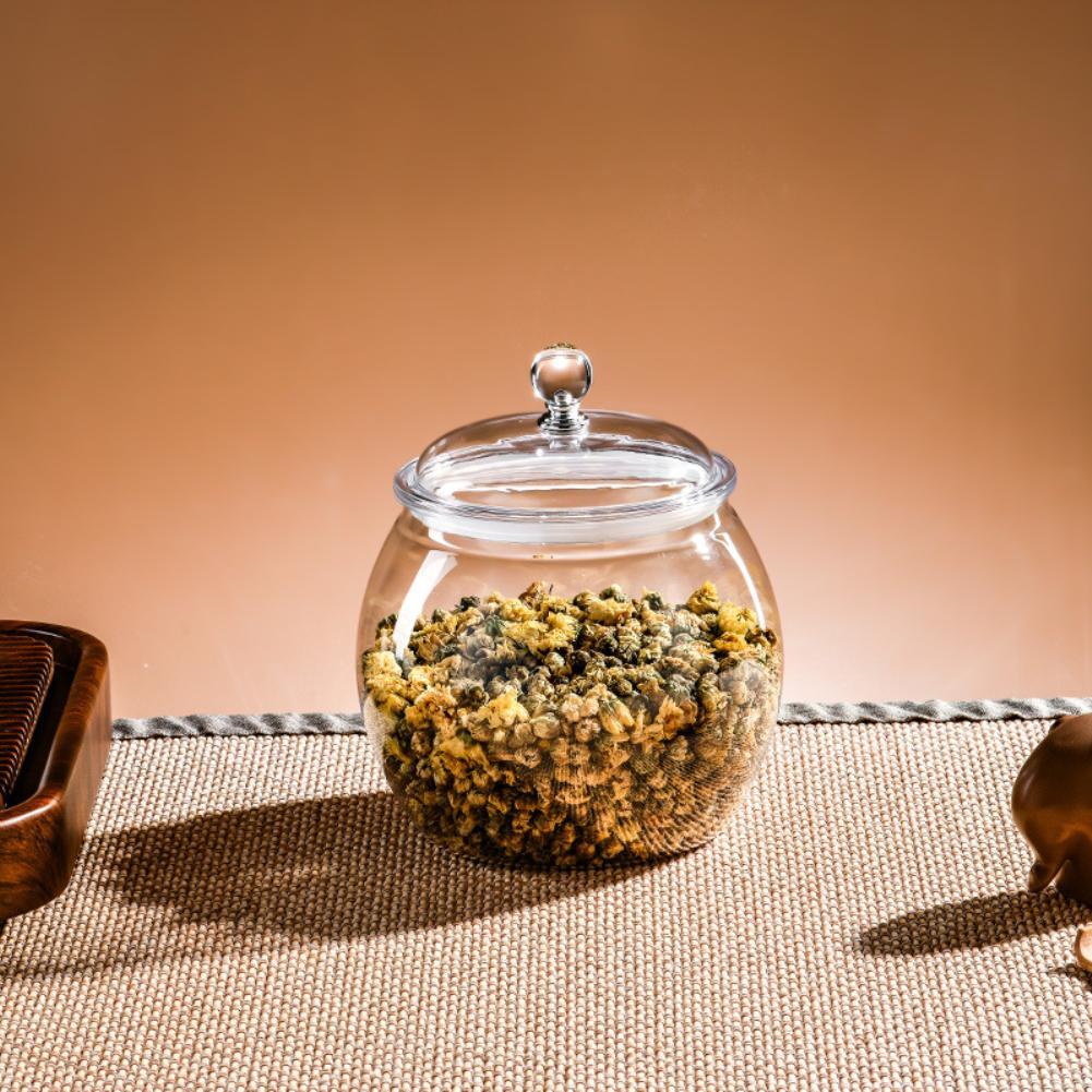 1.1/2.3/4/6L Flour Grains Candy & Cookie Plastic Jar Hard and Smooth Pot with Lids Clear Airtight Food Storage Canister For Home