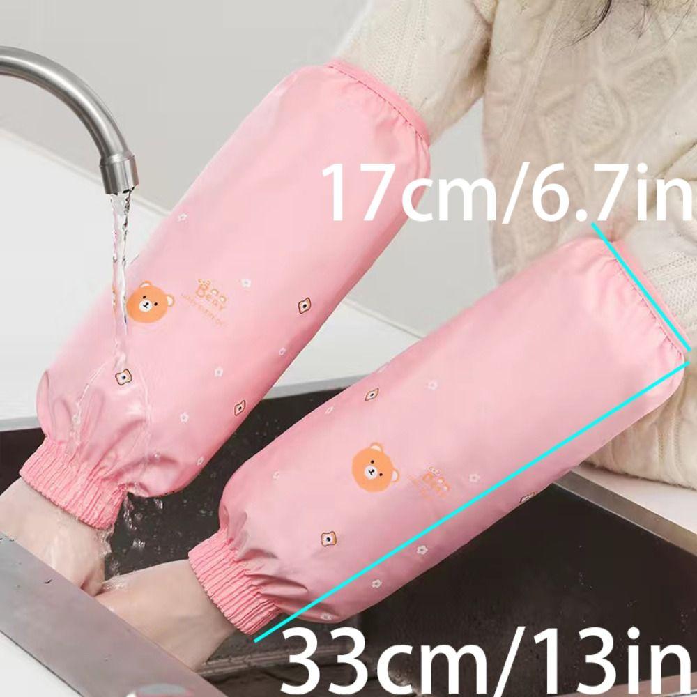 1Pair 33x17cm Cleaning Oversleeves Cute Arm Sleeve Oilproof Oversleeves Cuff Protection