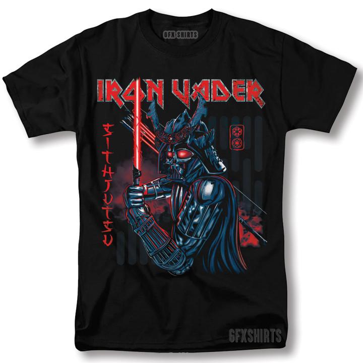 Iron Maiden Darth Vader Mashup Shirt Star Wars poster vtg graphic design T-Shirt Unisex T-Shirt XXL