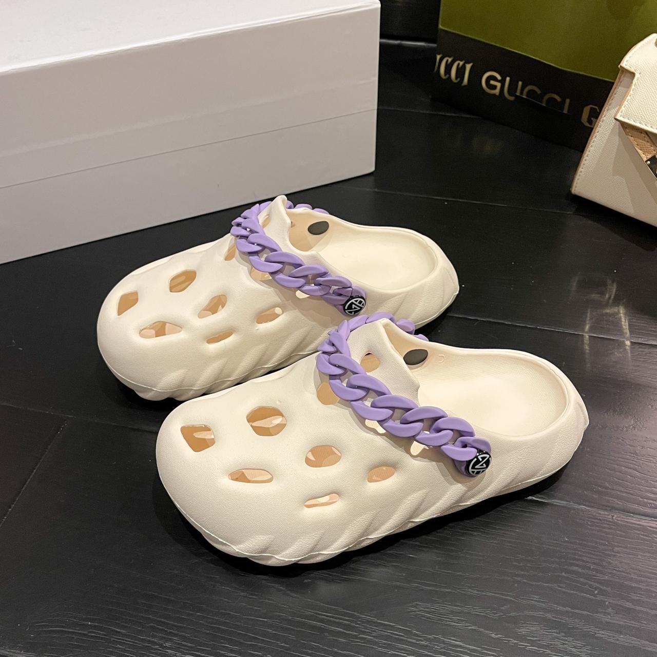 

Женские сандалии Повседневные летние пляжные удобные розовые уличные шлепанцы Slip on Hole Loafers Садовые сандалии Женская садовая обувь 36 белый