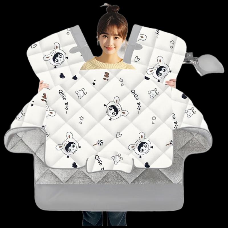 Waterproof Thickened Electric Scooter Leg Cover Black Love Heart Bear