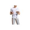 Li Ning Plain Logo Breathable Quick-Dry Round Neck Sports Short Sleeve T-Shirt And Shorts Set Men Tops White Black ATSS447-3+AKSS481-2