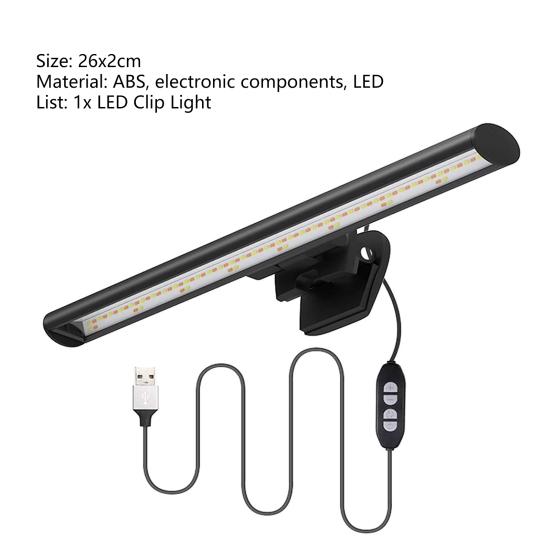 LED Bar Adjustable Laptop Monitor Light Non-flickering Portable Bar for Home