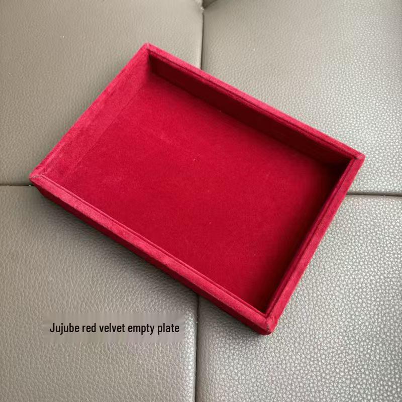 Hengjing Velvet Jewelry Display Tray: Handmade Storage for Necklaces, Rings, Bracelets, Earrings, and Ornaments