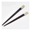 Pair of Lacquered Chopsticks "Kitcho" with Smiling Owl Design in Paulownia Box - 2 Pairs, Made in Japan, Natural Wood, Urushi Lacquer