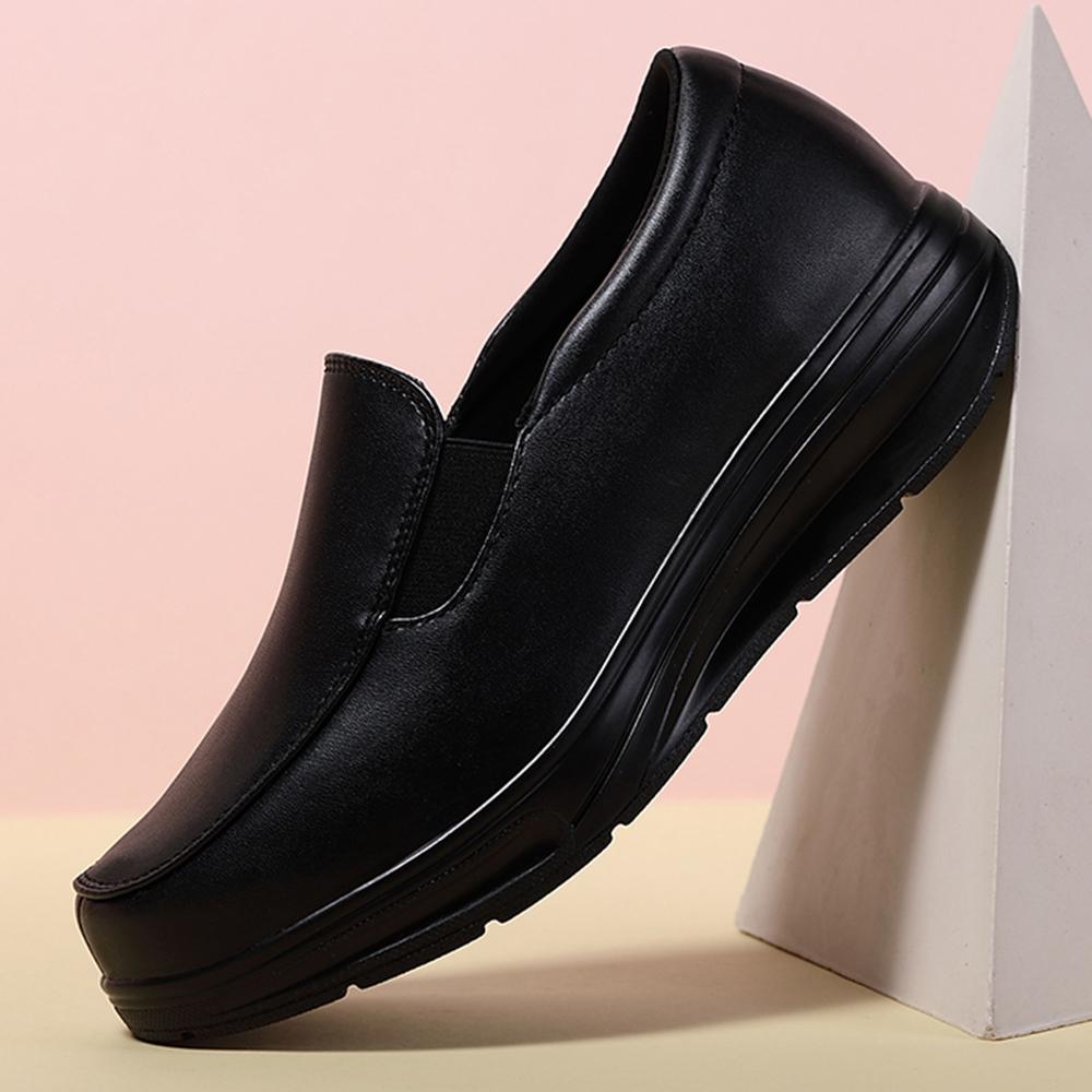 Leder Damen Weiße Schuhe Freizeitschuhe Frau Vulkanisierte Sneakers Atmungsaktiv Sport Walking Laufen Plateau Flats Krankenschuhe