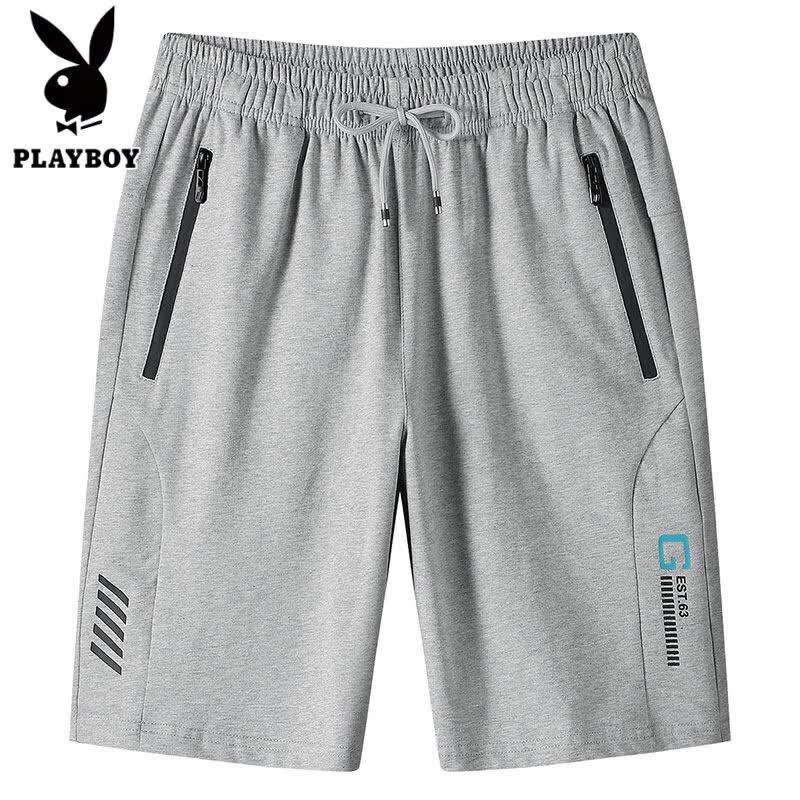 PLAYBOY Men s Summer Plus Size Cotton Casual Shorts 3XL