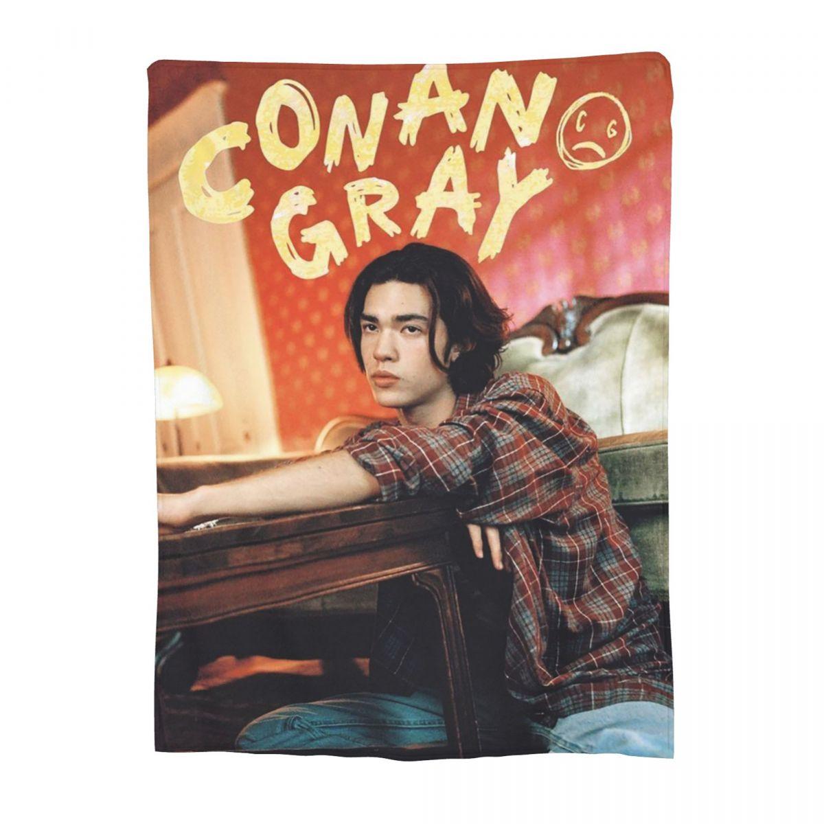 Conan Gray Poster Pop Singer Posters Blankets Fleece Throw Blanket Breathable Throw Blankets for Bedding Throws Bedspread Quilt Size: 75*100cm, Weight: 230 GSM beige