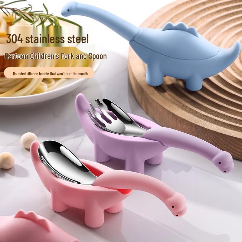 

Shuangsheng Baby Dinosaur Feeding Fork & Spoon Set